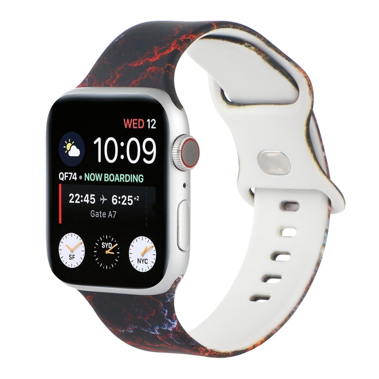 8-buckle Printed Strap Watch Band For Apple Watch Ultra 49mm&Watch Ultra 2 49mm / Series 9&8&7 45mm / SE 3&SE 2&6&SE&5&4 44mm / 3&2&1 42mm(Lightning) by bashfashion