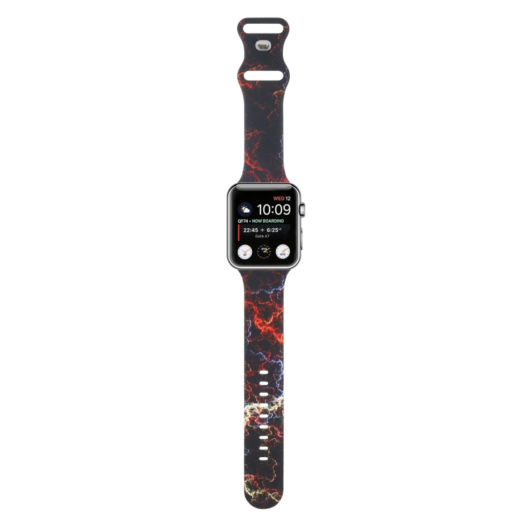8-buckle Printed Strap Watch Band For Apple Watch Ultra 49mm&Watch Ultra 2 49mm / Series 9&8&7 45mm / SE 3&SE 2&6&SE&5&4 44mm / 3&2&1 42mm(Lightning) by bashfashion