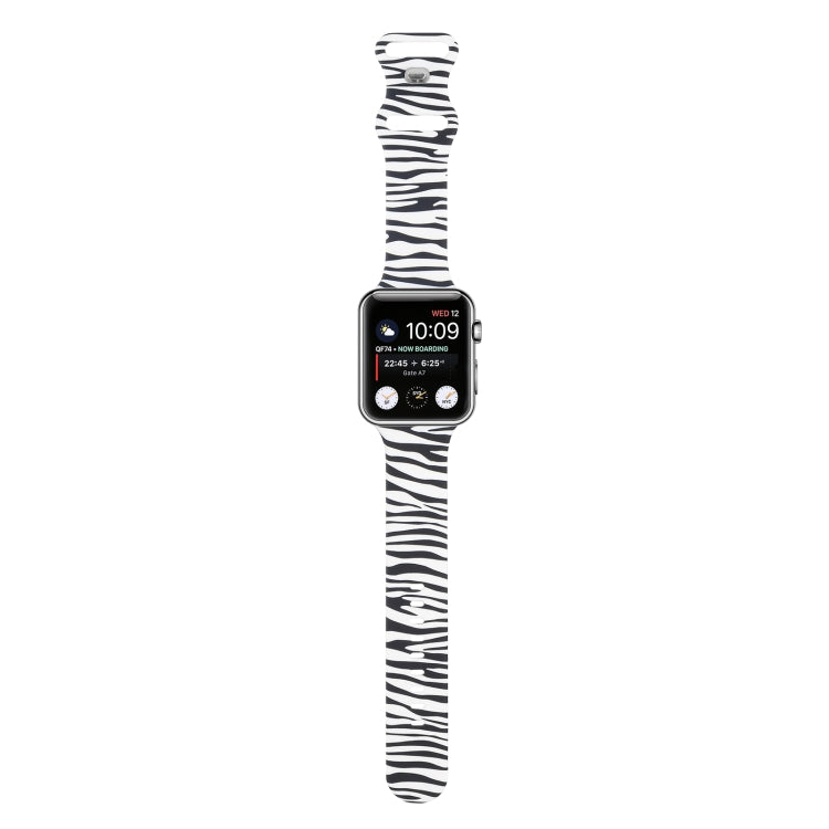 8-buckle Printed Strap Watch Band For Apple Watch Ultra 49mm&Watch Ultra 2 49mm / Series 9&8&7 45mm / SE 3&SE 2&6&SE&5&4 44mm / 3&2&1 42mm(Zebra Pattern) by bashfashion