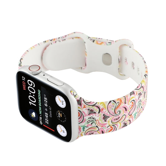 8-buckle Printed Strap Watch Band For Apple Watch Ultra 49mm&Watch Ultra 2 49mm / Series 9&8&7 45mm / SE 3&SE 2&6&SE&5&4 44mm / 3&2&1 42mm(Pink) by bashfashion