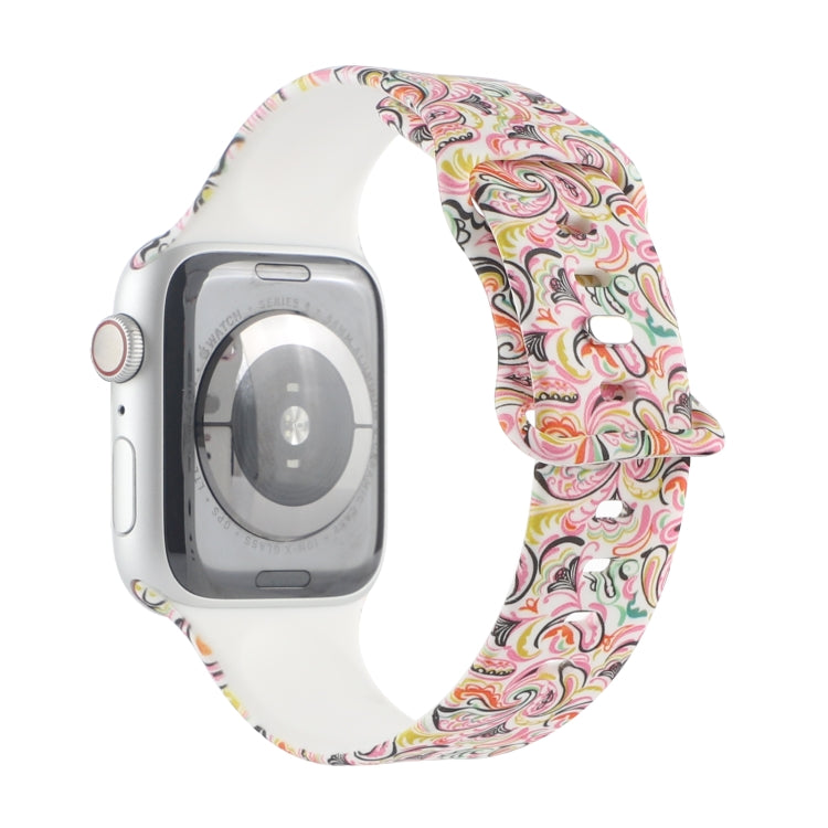 8-buckle Printed Strap Watch Band For Apple Watch Ultra 49mm&Watch Ultra 2 49mm / Series 9&8&7 45mm / SE 3&SE 2&6&SE&5&4 44mm / 3&2&1 42mm(Pink) by bashfashion