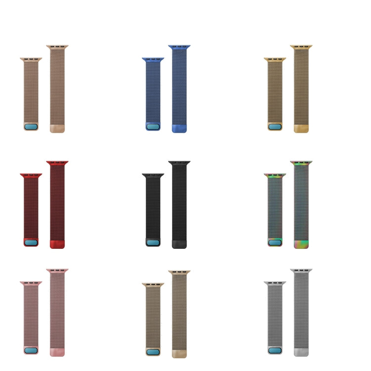 Double Section Milanese Magnetic Elasticity Strap Watch Band For Apple Watch Ultra 49mm&Watch Ultra 2 49mm / Series 9&8&7 45mm / SE 3&SE 2&6&SE&5&4 44mm / 3&2&1 42mm(Blue) by bashfashion