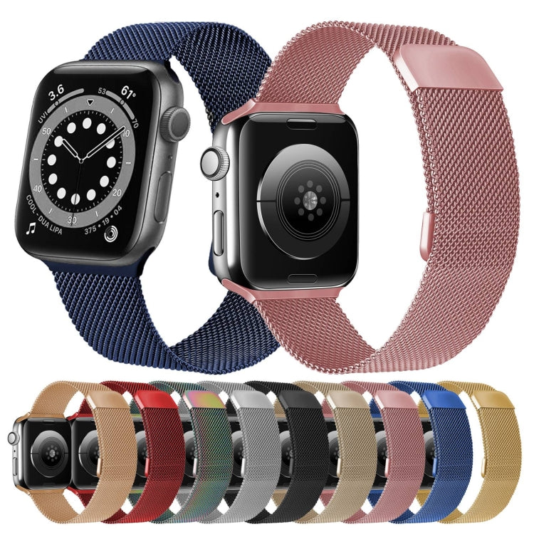 Double Section Milanese Magnetic Elasticity Strap Watch Band For Apple Watch Ultra 49mm&Watch Ultra 2 49mm / Series 9&8&7 45mm / SE 3&SE 2&6&SE&5&4 44mm / 3&2&1 42mm(Wine Red) by bashfashion