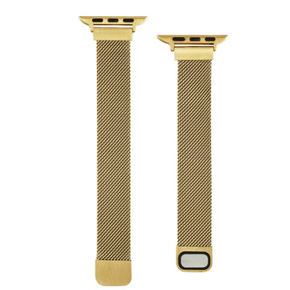 Small Waist Dual Section Milan Watch Band For Apple Watch Ultra 49mm&Watch Ultra 2 49mm / Series 9&8&7 45mm / SE 3&SE 2&6&SE&5&4 44mm / 3&2&1 42mm(Gold) by bashfashion