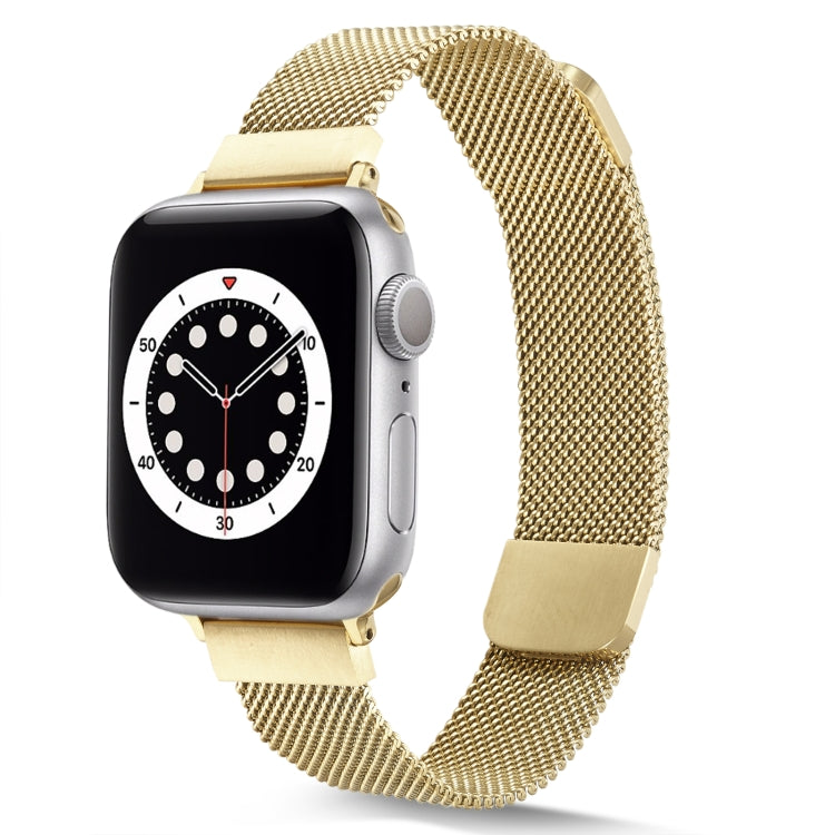 Small Waist Dual Section Milan Watch Band For Apple Watch Ultra 49mm&Watch Ultra 2 49mm / Series 9&8&7 45mm / SE 3&SE 2&6&SE&5&4 44mm / 3&2&1 42mm(Gold) by bashfashion