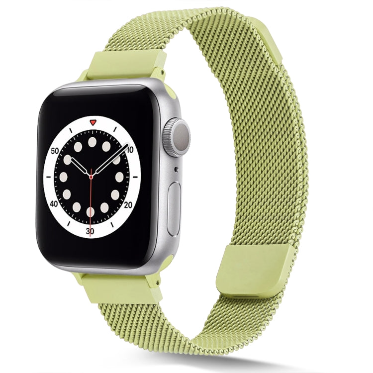 Small Waist Dual Section Milan Watch Band For Apple Watch Ultra 49mm&Watch Ultra 2 49mm / Series 9&8&7 45mm / SE 3&SE 2&6&SE&5&4 44mm / 3&2&1 42mm(Yellow) by bashfashion