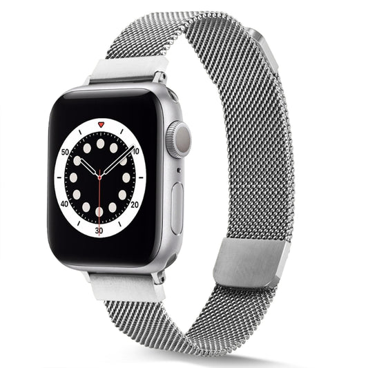 Small Waist Dual Section Milan Watch Band For Apple Watch Ultra 49mm&Watch Ultra 2 49mm / Series 9&8&7 45mm / SE 3&SE 2&6&SE&5&4 44mm / 3&2&1 42mm(Light Grey) by bashfashion