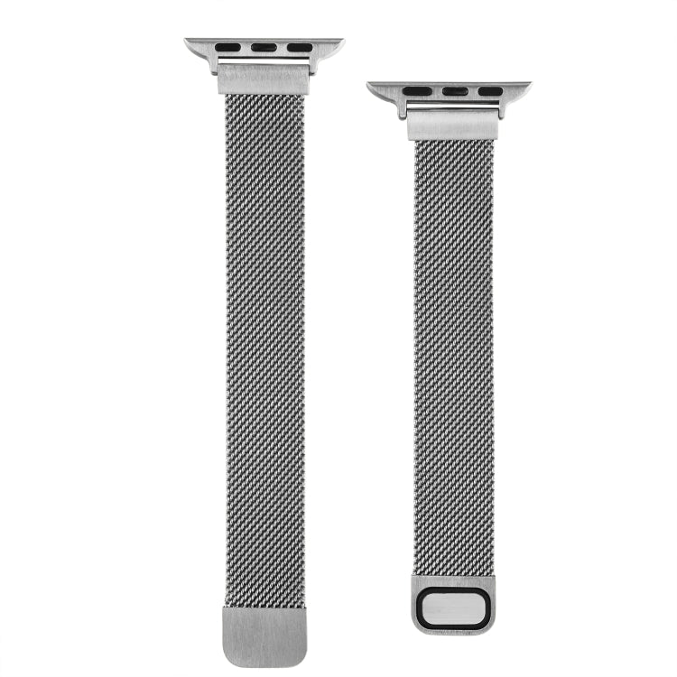 Small Waist Dual Section Milan Watch Band For Apple Watch Series 9&8&7 41mm / SE 3&SE 2&6&SE&5&4 40mm / 3&2&1 38mm(Light Grey) by bashfashion