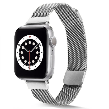 Small Waist Dual Section Milan Watch Band For Apple Watch Series 9&8&7 41mm / SE 3&SE 2&6&SE&5&4 40mm / 3&2&1 38mm(Light Grey) by bashfashion
