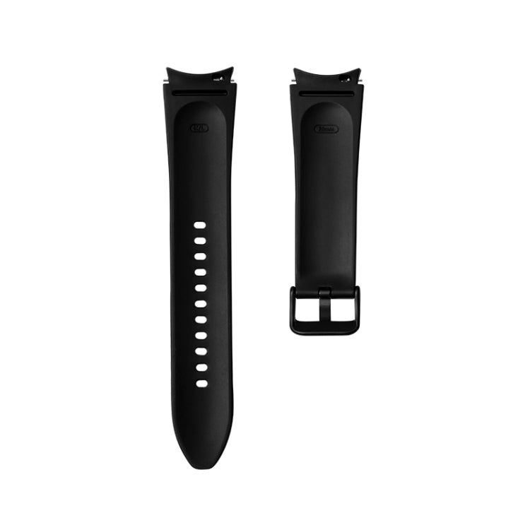 For Samsung Galaxy Watch4 Silicone + Leather Black Buckle Watch Band(Yellow) by bashfashion