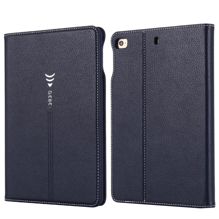 For iPad Mini 2019 & 4 & 3 & 2 & 1 GEBEI PU+TPU Horizontal Flip Protective Case with Holder & Card Slots(Blue) by GEBEI