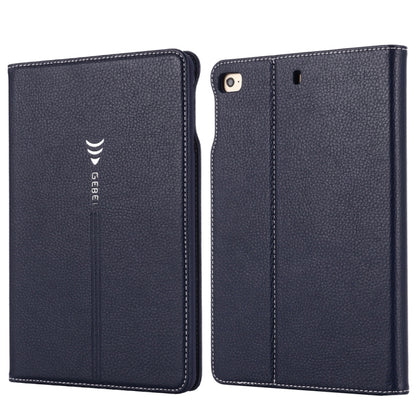 For iPad Mini 2019 & 4 & 3 & 2 & 1 GEBEI PU+TPU Horizontal Flip Protective Case with Holder & Card Slots(Blue) by GEBEI