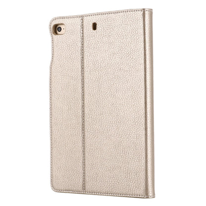 For iPad Mini 2019 & 4 & 3 & 2 & 1 GEBEI PU+TPU Horizontal Flip Protective Case with Holder & Card Slots(Gold) by GEBEI