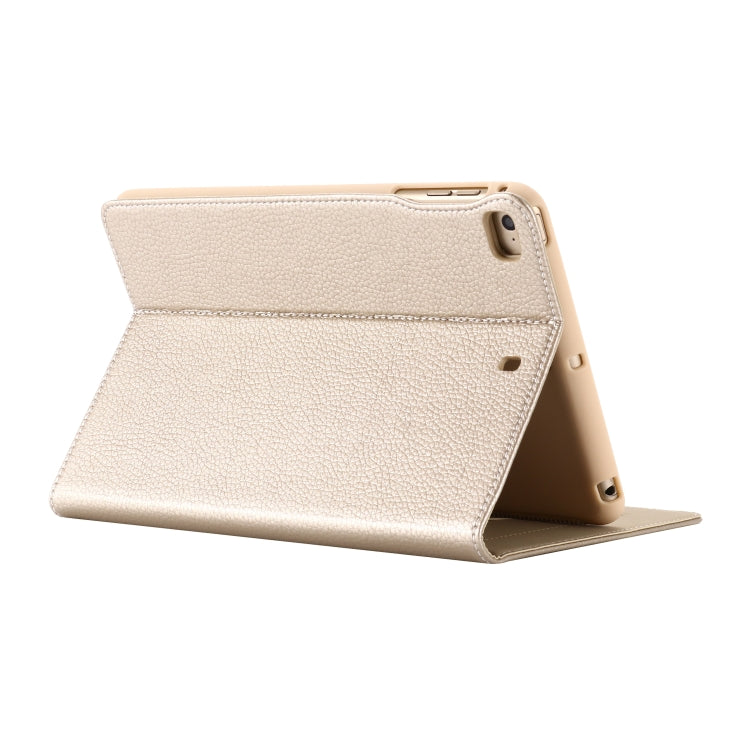 For iPad Mini 2019 & 4 & 3 & 2 & 1 GEBEI PU+TPU Horizontal Flip Protective Case with Holder & Card Slots(Gold) by GEBEI