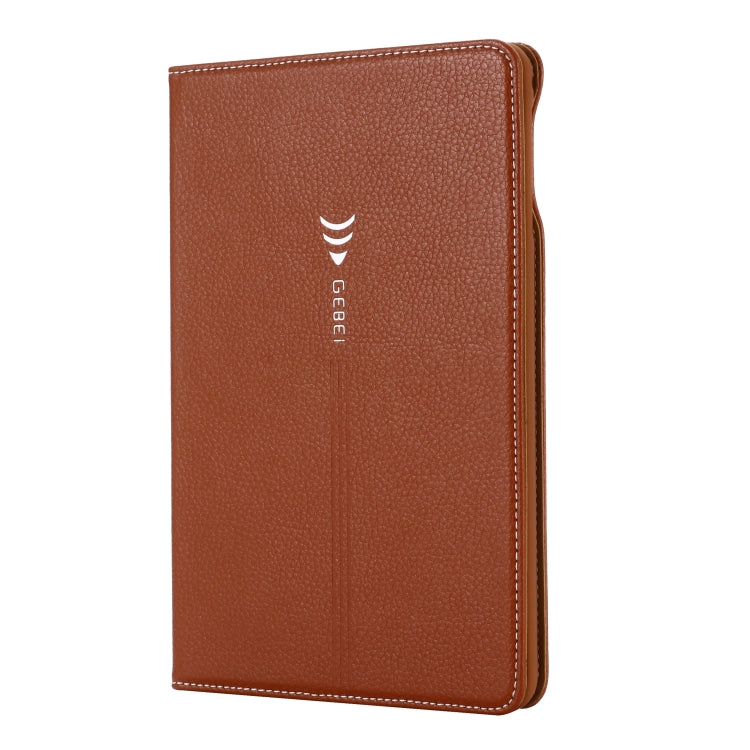 For iPad Mini 2019 & 4 & 3 & 2 & 1 GEBEI PU+TPU Horizontal Flip Protective Case with Holder & Card Slots(Brown) by GEBEI
