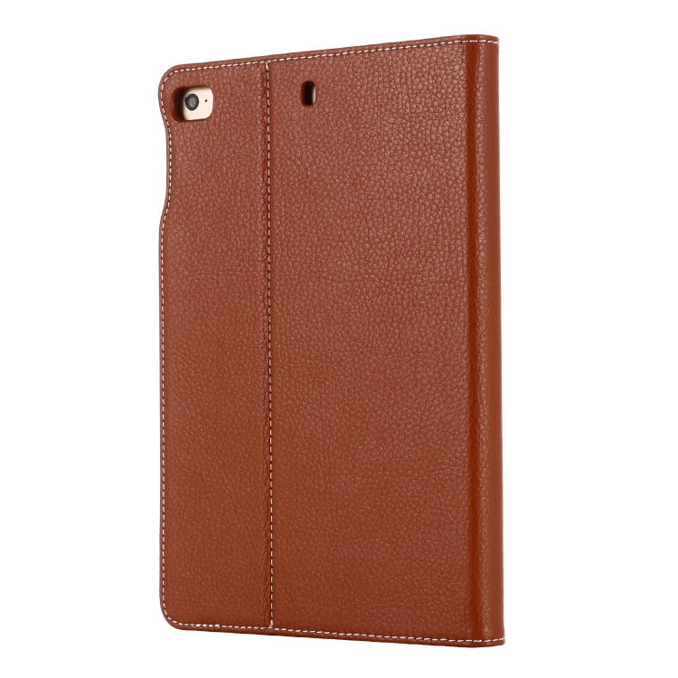 For iPad Mini 2019 & 4 & 3 & 2 & 1 GEBEI PU+TPU Horizontal Flip Protective Case with Holder & Card Slots(Brown) by GEBEI