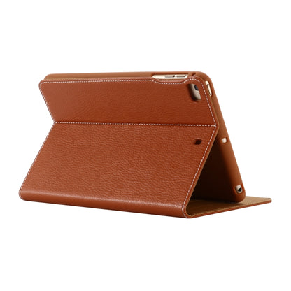 For iPad Mini 2019 & 4 & 3 & 2 & 1 GEBEI PU+TPU Horizontal Flip Protective Case with Holder & Card Slots(Brown) by GEBEI