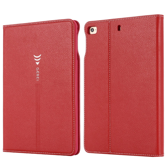 For iPad Mini 2019 & 4 & 3 & 2 & 1 GEBEI PU+TPU Horizontal Flip Protective Case with Holder & Card Slots(Red) by GEBEI