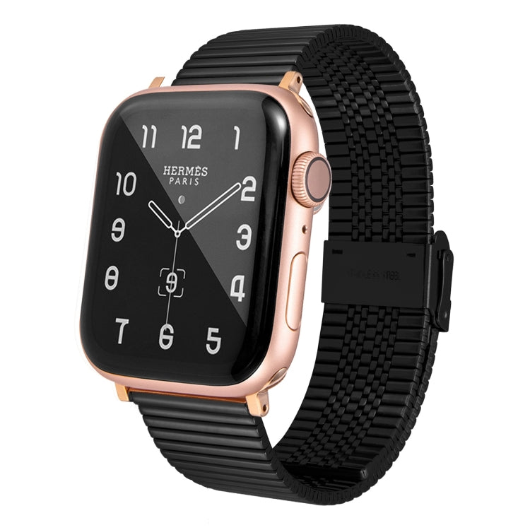 Multi-baht Steel Watch Band For Apple Watch Series 9&8&7 41mm / SE 3&SE 2&6&SE&5&4 40mm / 3&2&1 38mm(Black) by bashfashion