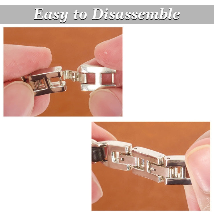 Single Row Metal Watch Band For Apple Watch Series 9&8&7 41mm / SE 3&SE 2&6&SE&5&4 40mm / 3&2&1 38mm(Silver White) by bashfashion