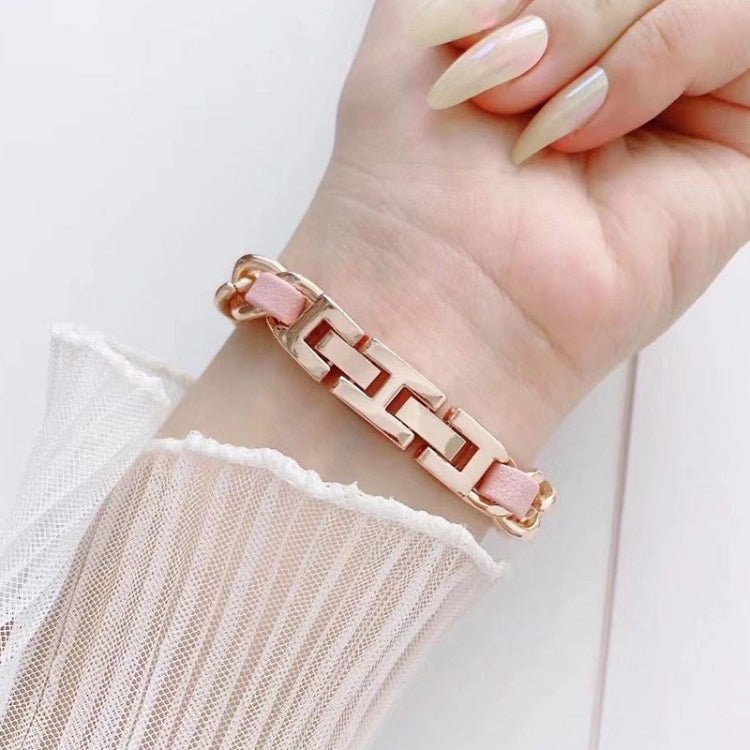 Single Row Metal Watch Band For Apple Watch Series 9&8&7 41mm / SE 3&SE 2&6&SE&5&4 40mm / 3&2&1 38mm(Gold White) by bashfashion