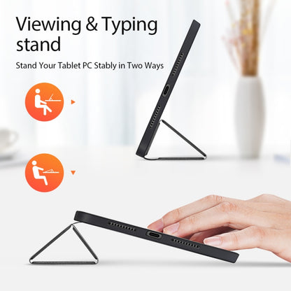 For iPad mini 7 / mini 6 DUX DUCIS Domo Series Horizontal Flip Magnetic TPU + PU Leather Tablet Case with Three-folding Holder & Pen Slot(Black) by DUX DUCIS