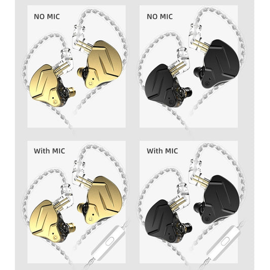 KZ ZSN Pro X Ring Iron Hybrid Drive Metal In-ear Wired Earphone, Standard Version(Black) by KZ