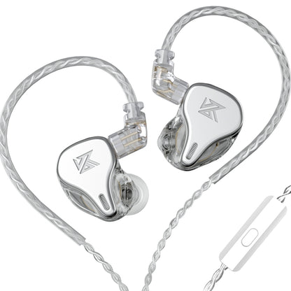 KZ DQ6 3-unit Dynamic HiFi In-Ear Wired Earphone With Mic(Silver) by KZ