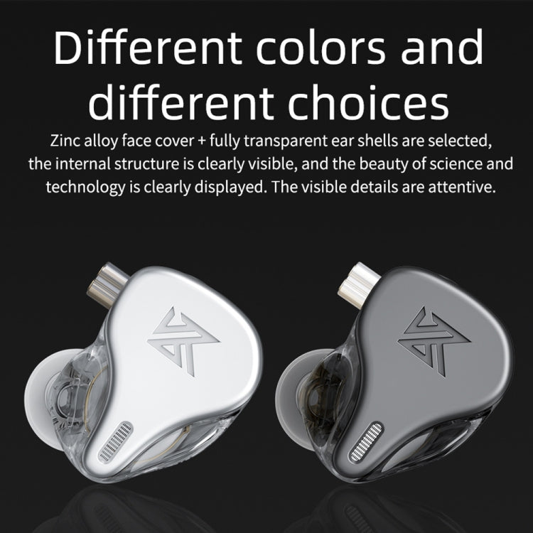 KZ DQ6 3-unit Dynamic HiFi In-Ear Wired Earphone With Mic(Grey) by KZ