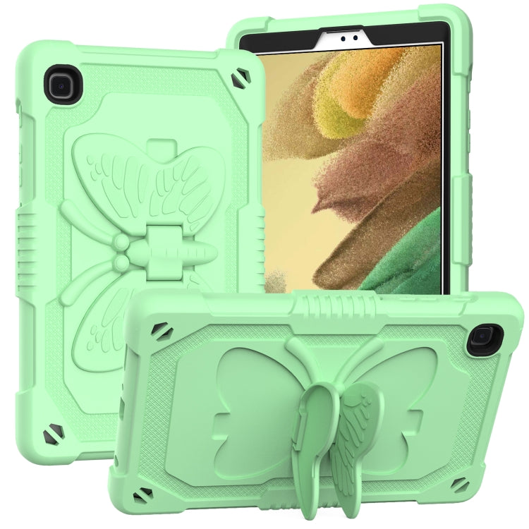 Pure Color PC + Silicone Anti-drop Protective Case with Butterfly Shape Holder & Pen Slot For Samsung Galaxy Tab A7 Lite 8.7 SM-T220 / SM-T225(Fresh Green) by bashfashion