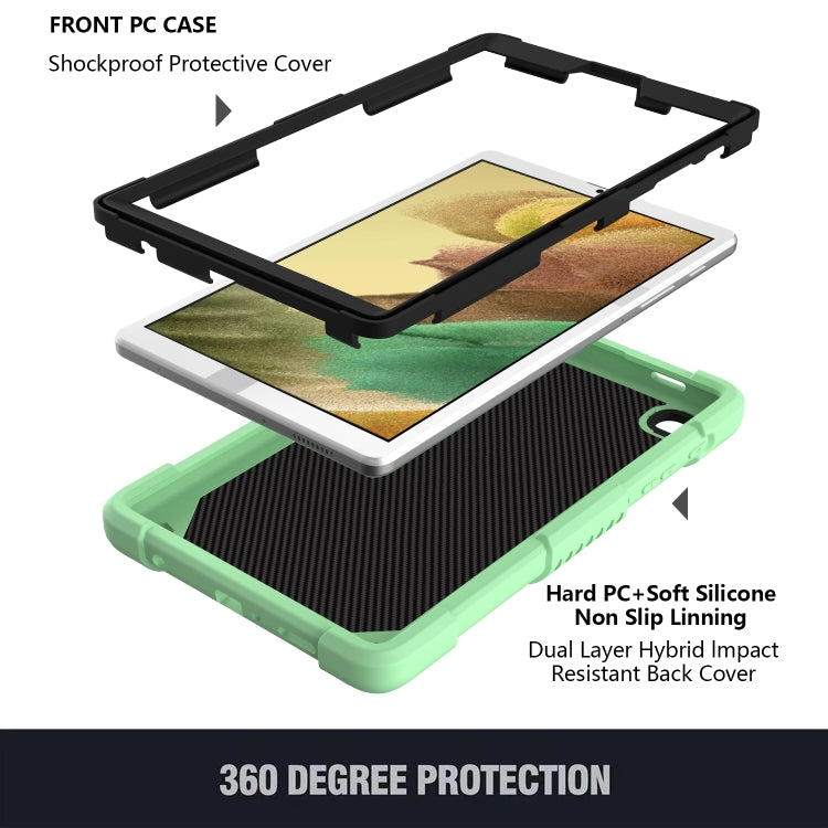 Pure Color PC + Silicone Anti-drop Protective Case with Butterfly Shape Holder & Pen Slot For Samsung Galaxy Tab A7 Lite 8.7 SM-T220 / SM-T225(Fresh Green) by bashfashion