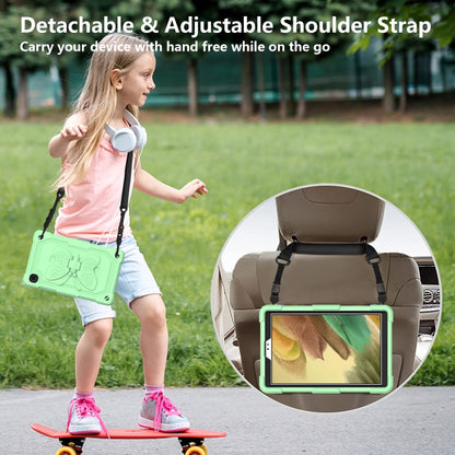 Pure Color PC + Silicone Anti-drop Protective Case with Butterfly Shape Holder & Pen Slot For Samsung Galaxy Tab A7 Lite 8.7 SM-T220 / SM-T225(Fresh Green) by bashfashion