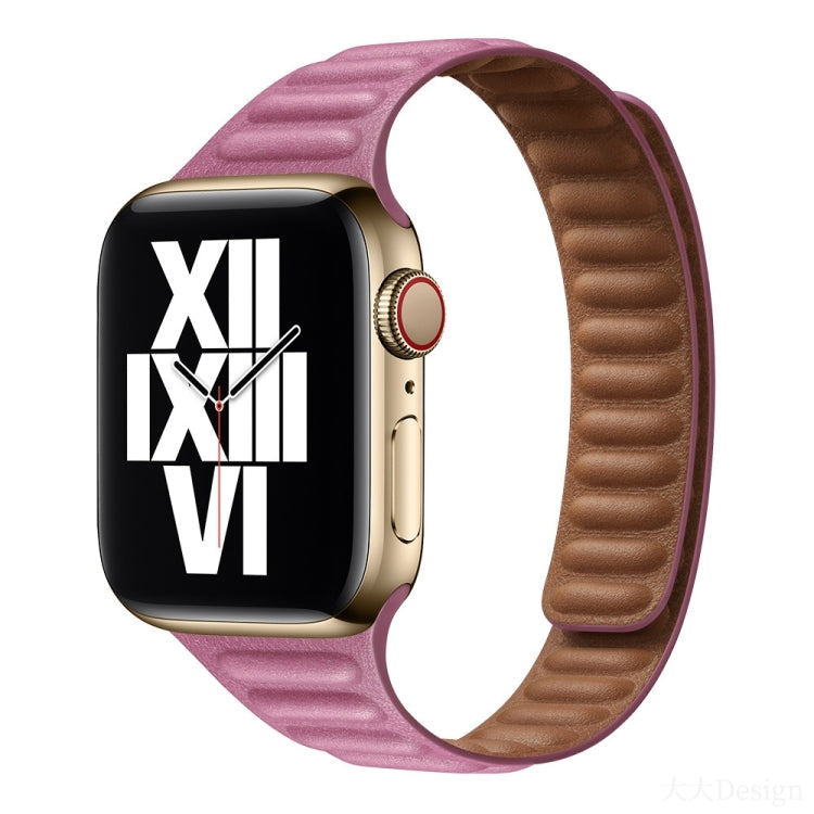 Slimming Loop Magnetic Watch Band For Apple Watch Series 9&8&7 41mm / SE 3&SE 2&6&SE&5&4 40mm / 3&2&1 38mm(Rose Pink) by bashfashion