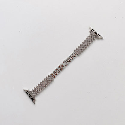 Rhombus Full Diamond Metal Wrist Strap Watch Band For Apple Watch Series 6 / 5 / 4 / Watch SE 40mm(Silver) by bashfashion