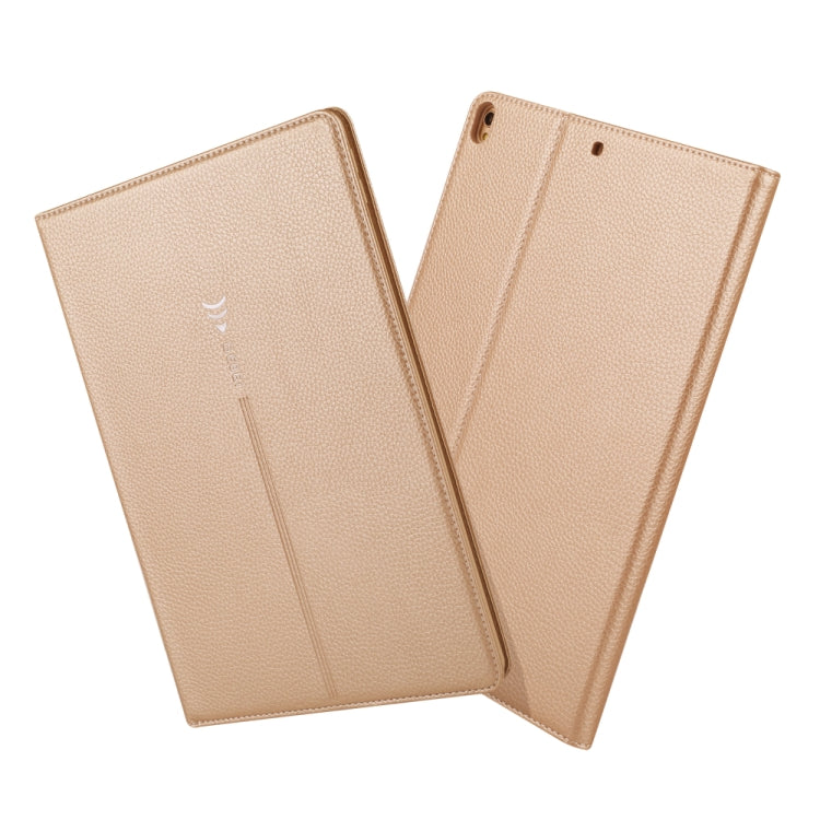 For iPad Pro 10.5 inch GEBEI PU+TPU Horizontal Flip Protective Case with Holder & Card Slots(Gold) by GEBEI