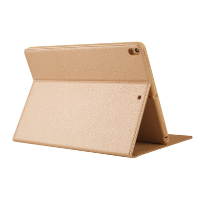 For iPad Pro 10.5 inch GEBEI PU+TPU Horizontal Flip Protective Case with Holder & Card Slots(Gold) by GEBEI