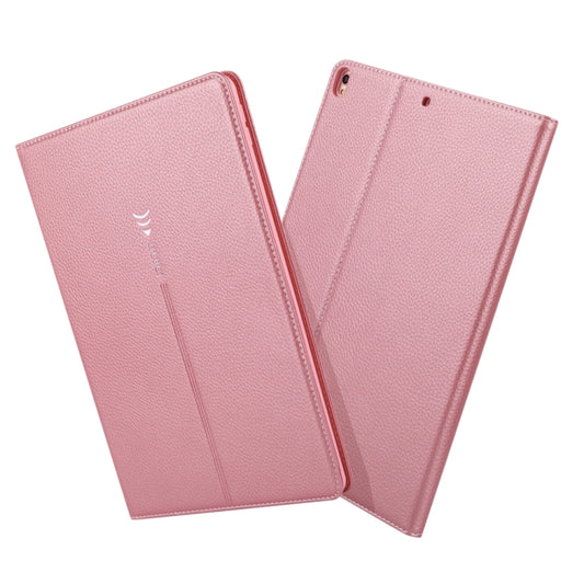 For iPad Pro 10.5 inch GEBEI PU+TPU Horizontal Flip Protective Case with Holder & Card Slots(Rose Gold) by GEBEI