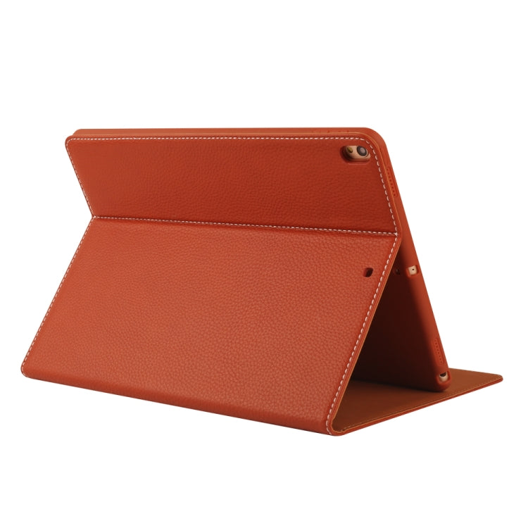 For iPad Pro 10.5 inch GEBEI PU+TPU Horizontal Flip Protective Case with Holder & Card Slots(Brown) by GEBEI