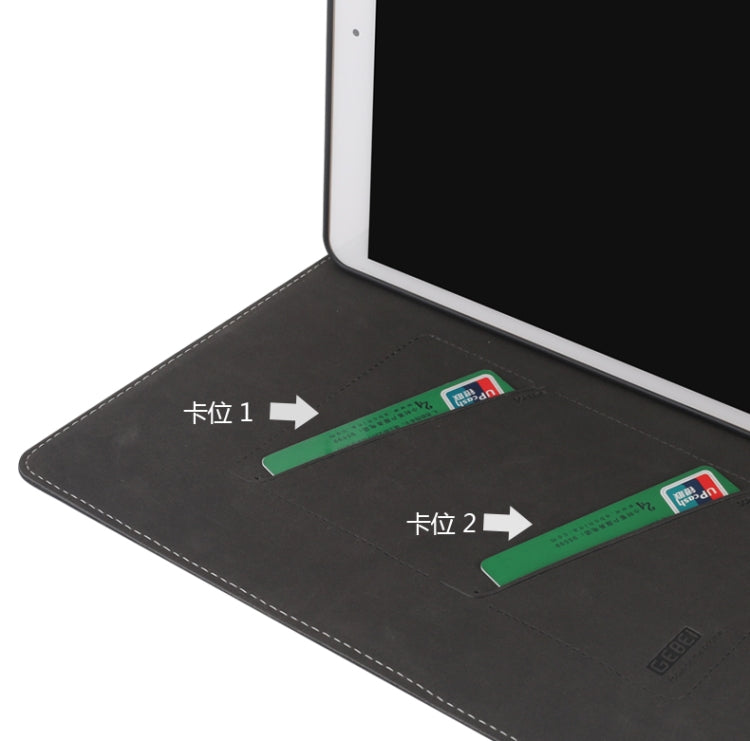 For iPad Pro 10.5 inch GEBEI PU+TPU Horizontal Flip Protective Case with Holder & Card Slots(Brown) by GEBEI