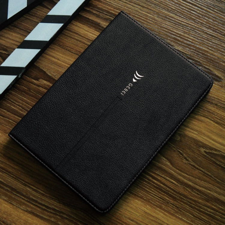 For iPad Pro 9.7 inch GEBEI PU+TPU Horizontal Flip Protective Case with Holder & Card Slots(Black) by GEBEI
