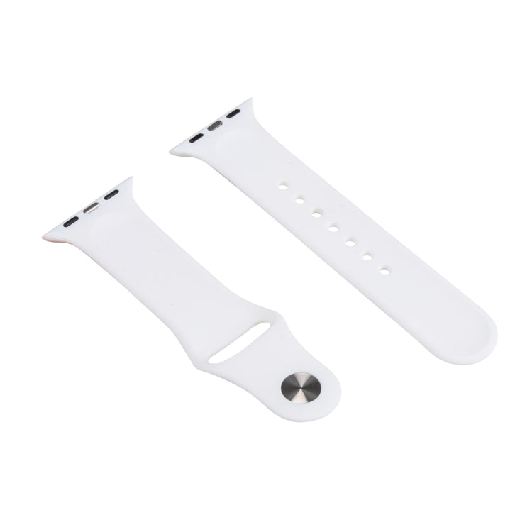 Morandi Series Contrast Color Silicone Watch Band For Apple Watch Series 9&8&7 41mm / SE 3&SE 2&6&SE&5&4 40mm / 3&2&1 38mm(Green Snow Orange) by bashfashion