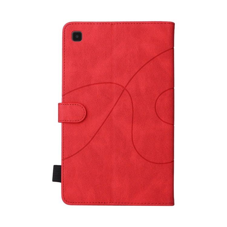 For Samsung Galaxy Tab A7 Lite T225/T220 Dual-color Splicing Horizontal Flip PU Leather Case with Holder & Card Slots(Red) by bashfashion