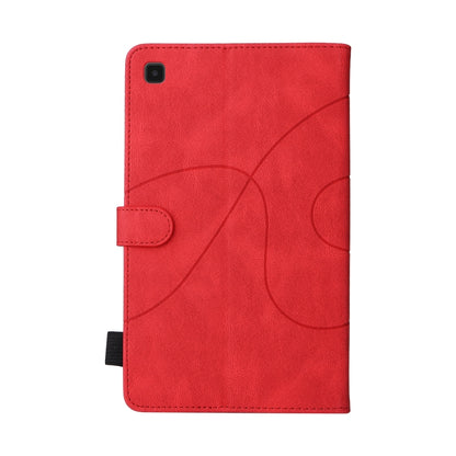 For Samsung Galaxy Tab A7 Lite T225/T220 Dual-color Splicing Horizontal Flip PU Leather Case with Holder & Card Slots(Red) by bashfashion