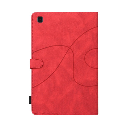 For Samsung Galaxy Tab A7 10.4 (2020) T505/T500 Dual-color Splicing Horizontal Flip PU Leather Case with Holder & Card Slots & Sleep / Wake-up Function(Red) by bashfashion