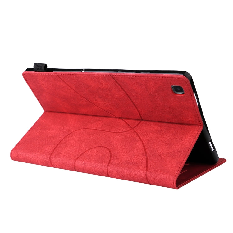 For Samsung Galaxy Tab A7 10.4 (2020) T505/T500 Dual-color Splicing Horizontal Flip PU Leather Case with Holder & Card Slots & Sleep / Wake-up Function(Red) by bashfashion