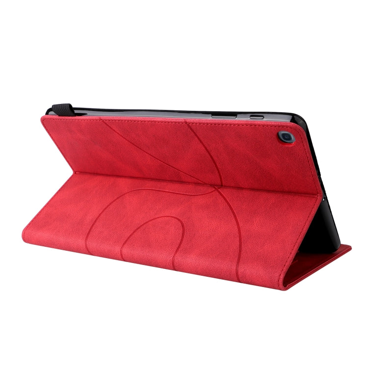 For Samsung Galaxy Tab A 10.1 (2019) T510 Dual-color Splicing Horizontal Flip PU Leather Case with Holder & Card Slots & Sleep / Wake-up Function(Red) by bashfashion