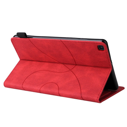 For Samsung Galaxy Tab A 8.0 (2019) T295 Dual-color Splicing Horizontal Flip PU Leather Case with Holder & Card Slots(Red) by bashfashion