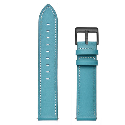 For Samsung Galaxy Watch4 40mm/44mm Leather Watch Band(Blue) by bashfashion