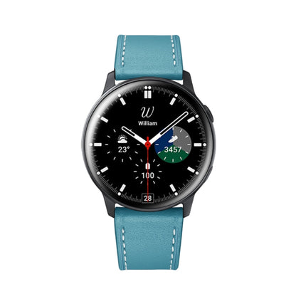 For Samsung Galaxy Watch4 40mm/44mm Leather Watch Band(Blue) by bashfashion