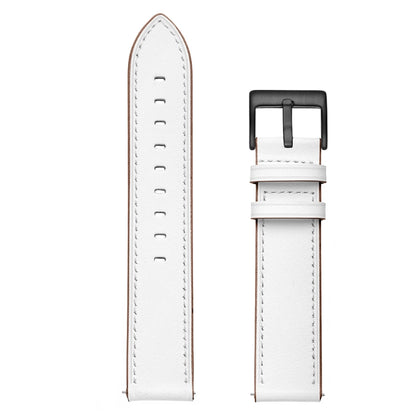 For Samsung Galaxy Watch4 40mm/44mm Leather Watch Band(White) by bashfashion